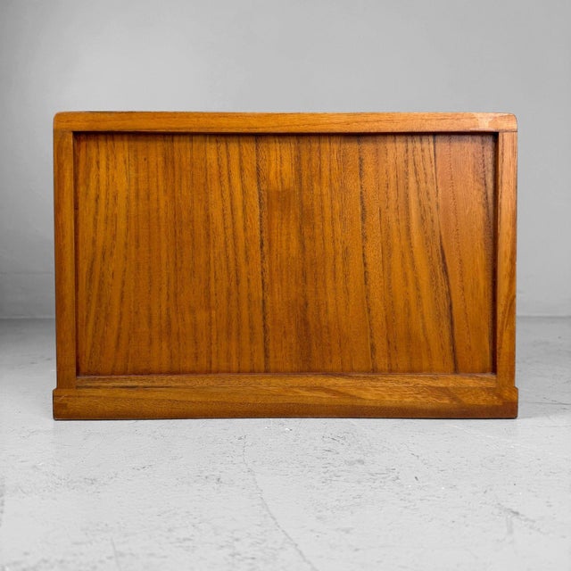 Vintage Japanese Wooden Desktop Chest with Drawers, 1970s-1980s For Sale - Image 9 of 10
