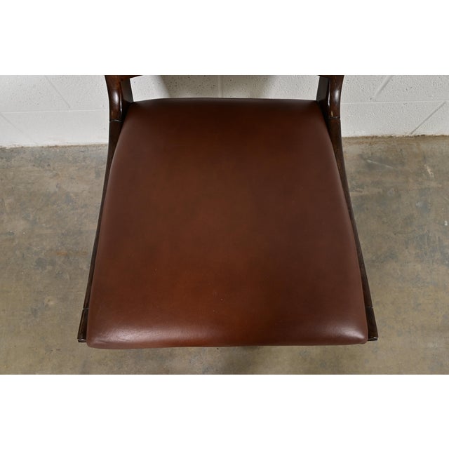 Wood Ralph Lauren for Henredon English Regency Walnut and Cane Dining Chairs, Set of Four For Sale - Image 7 of 14