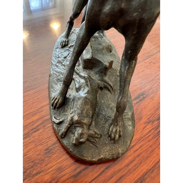 Bronze Whippet Signed - T. Gechter (1796-1844) For Sale In New York - Image 6 of 12