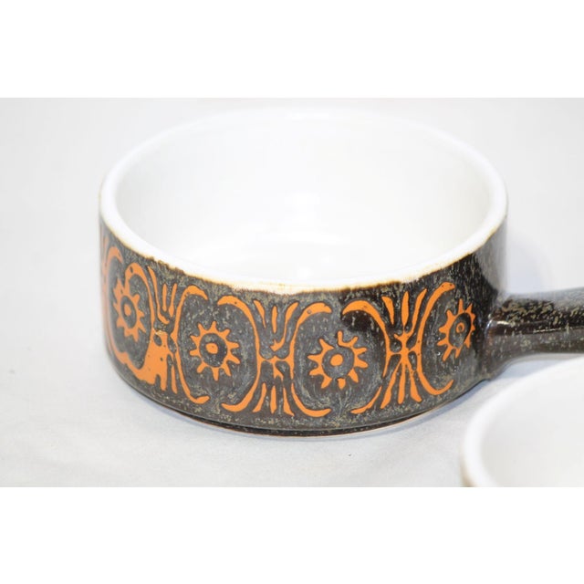 Vintage Japanese Otagiri Ceramic, Handled Soup Bowls - Set of 3 For Sale - Image 6 of 8