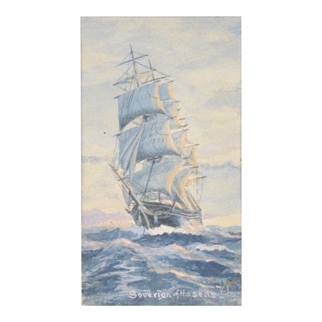 "Sovereign of the Seas" - Seascape With Sailing Ship by Victor Lind For Sale