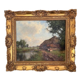 1950s Jan Holtrop Oil Painting, Framed For Sale