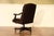 2020s Tufted Brown Leather Executive Swivel Chair With Brass Nailhead Trim and Casters For Sale - Image 5 of 17