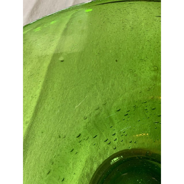 Glass Mid-Century Modern Mexican Art Glass Controlled Bubble Bowl For Sale - Image 7 of 10