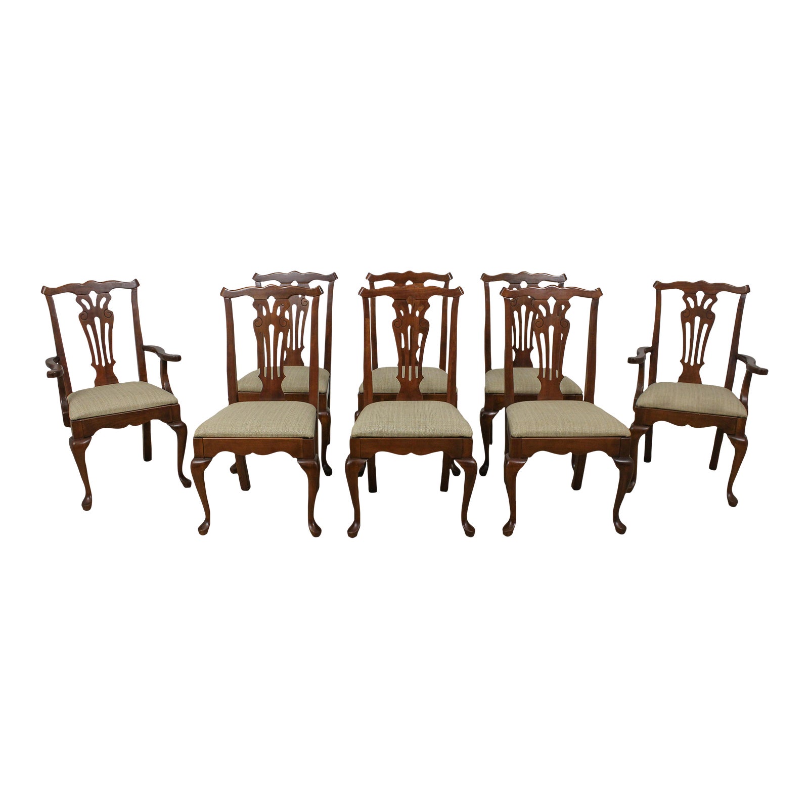 Set of 8 Pennsylvania House Cherry Dining Room Chairs Chairish
