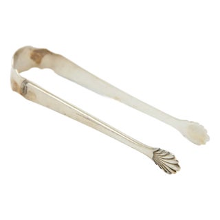 Silver Asparagus Tongs with Reliefs For Sale