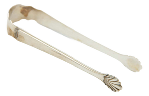 Silver Asparagus Tongs with Reliefs