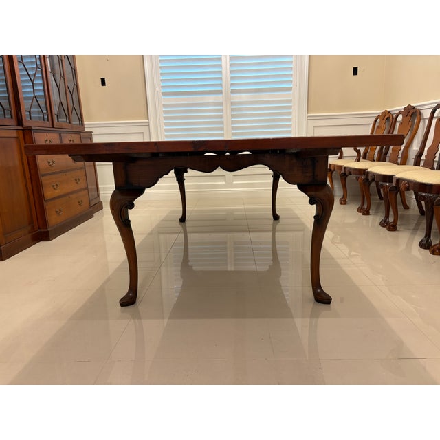 Late 20th Century Late 20th Century Nicholas James Ltd. London Custom English Dining Set — Refectory Table With 8 George II Chippendale Mahogany Chairs For Sale - Image 5 of 16