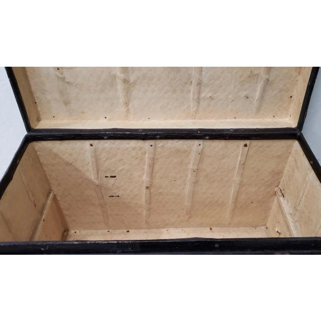 Antique Japanese Woven Bamboo Trunk c.1900 For Sale - Image 12 of 13