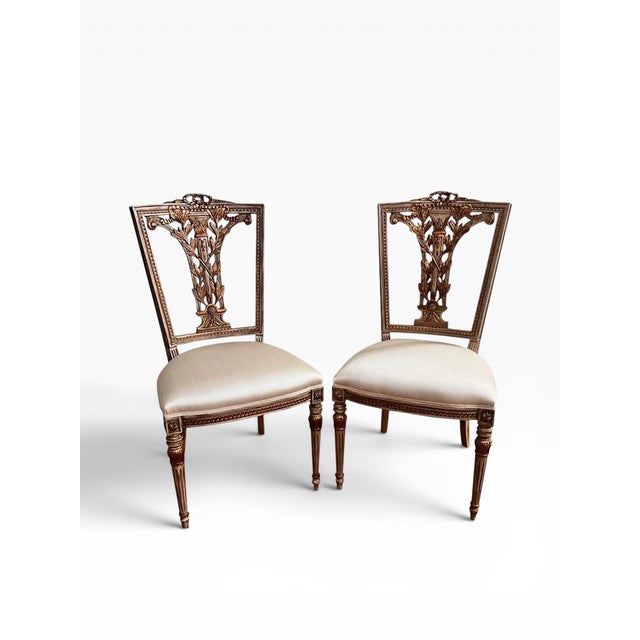 French David Michael French Side Chairs- a Pair For Sale - Image 3 of 12