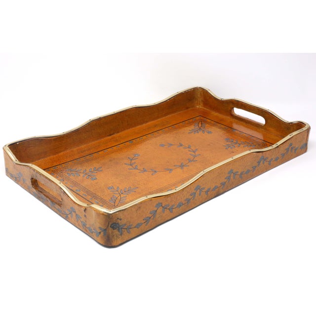 Vintage Leather, Wood and Metal Decorative Trays a Pair Chairish