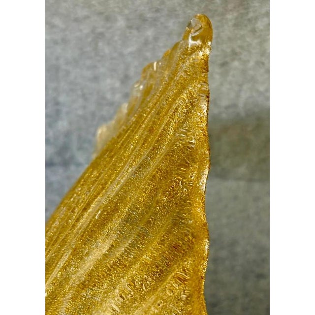 Wall Lighting in Murano Glass with Gold Incrustation from Mazzega, Italy, 1970s, Set of 2 For Sale - Image 3 of 9