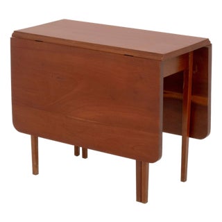 American Mid-Century Modern Diminutive Mahogany Drop-Leaf Table For Sale