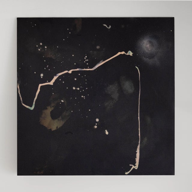 Original Diptych Pair of Abstract Celestial Night Sky Paintings on Canvas by Artist Casey R Klein For Sale - Image 4 of 18