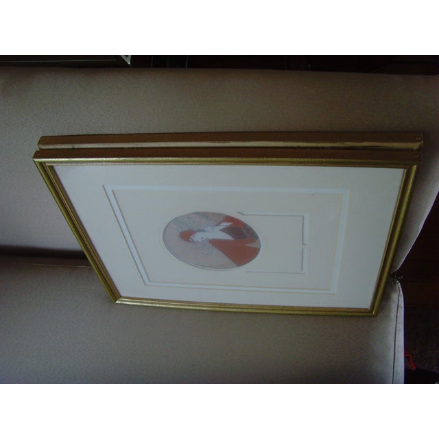 Wood Art Deco Framed Wall Hanging Decor - Set of 2 For Sale - Image 7 of 13