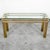1970s Mid Century Modern Console Table Entry Sofa Metal Brass Glass Vintage Floating For Sale - Image 5 of 9