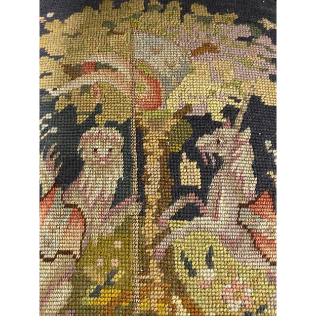 Textile Share Antique Jacobean Revival Carved With Tapestry Upholstery Side Chair For Sale - Image 7 of 12