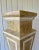 Late 20th Century Tessellated Stone Cream White Modern Pedestal Sculpture Display For Sale - Image 4 of 6
