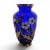 Bohemian Czech Hand-Blown Cobalt Blue Enamel & Fire-Gilt Cabinet Vase 8" For Sale - Image 10 of 17
