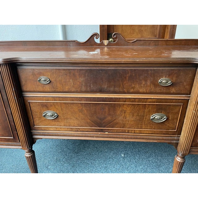 Vintage 1930s Federal Revival Mahogany Buffet Sideboard For Sale - Image 16 of 17