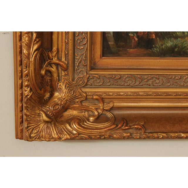 Italian Village Scene Oil Painting, Signed For Sale In Philadelphia - Image 6 of 12