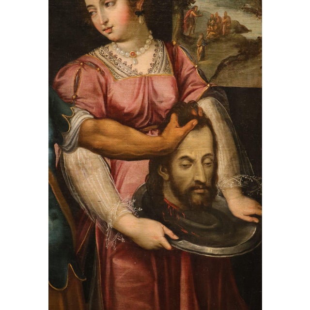 Bernardino Campi, Salome with the Head of Battista Campi, 1580, Oil on Canvas For Sale - Image 4 of 15