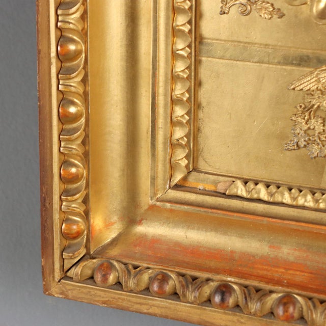 Gilded Wooden Wall Clock For Sale - Image 6 of 12