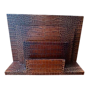 Vintage Smythson of Bond St. Luxury Embossed Brown Leather Stationary Desk Organizer