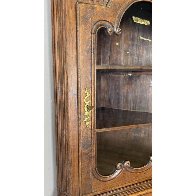 Vintage French Oak Display Cabinet For Sale - Image 3 of 9