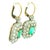 Victorian Platinum and Gold Emerald & Diamond Drop Earrings, 1890s For Sale - Image 4 of 10