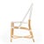 Wood Tenor 18.5 in. Seat Height Rattan Side Dining Chair with Back, Smooth White For Sale - Image 7 of 11