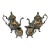 Mid 20th Century Birmingham Silver on Copper Coffee Tea Service With Sugar & Creamer - 4 Piece Set For Sale