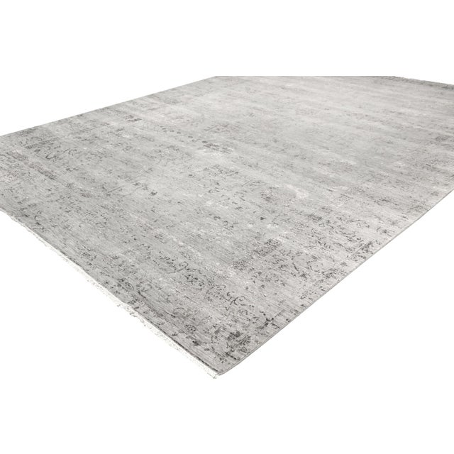 Transitional Pasargad Home Transitiona Silk & Wool Area Rug, 8'10'' X 11'11'' For Sale - Image 3 of 5