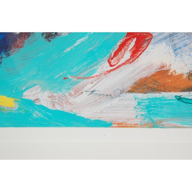 Finn Pedersen, Untitled, Acrylic on Paper, Framed For Sale - Image 3 of 4