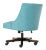 2020s Tufted Linen Swivel Desk Chair in Light Blue For Sale - Image 5 of 9