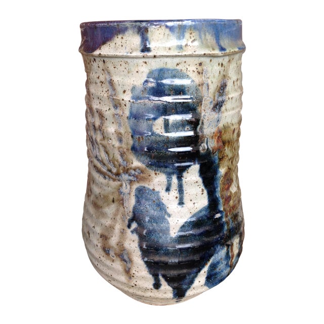 1970s Studio Pottery Floor Vase For Sale