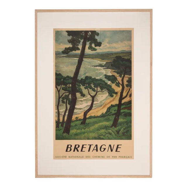 Vintage Travel Poster by André Strauss, 1950s For Sale