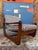 Mahogany Armchair with Aubergine Circular Pattern For Sale - Image 3 of 11