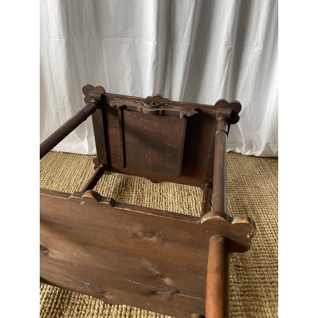 French Art Nouveau Walnut Side Table, 1890s For Sale - Image 16 of 18