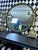 Oversized Black & Gold Lacquer Hand-Painted Chinoiserie Round Mirror 36 Inch Diameter For Sale - Image 10 of 13