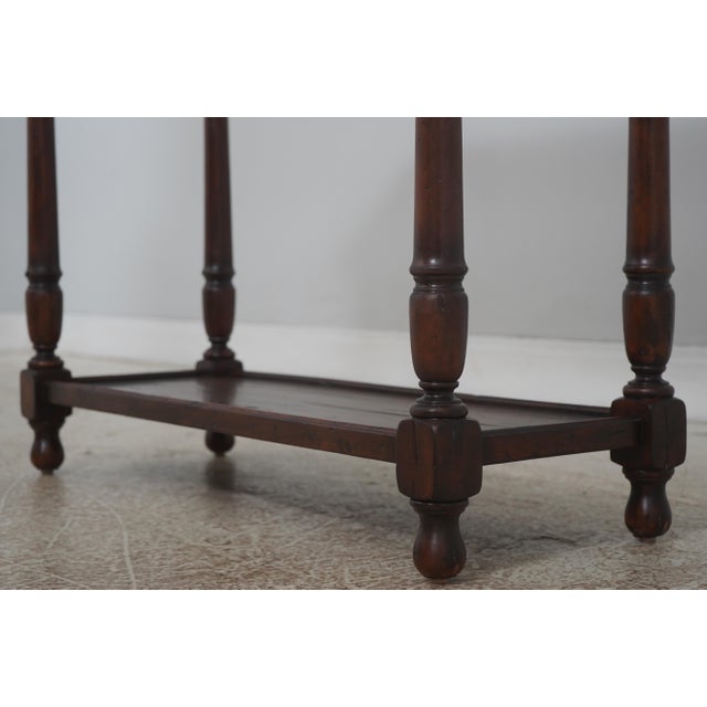 Theodore Alexander Mahogany 2 Tier 2 Drawer Console Table For Sale - Image 11 of 18