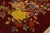 Textile 1930s Ruby Red Modern Floral Antique Chinese Art Deco Carpet 8'10" X 11'8" Knotted Wool Rug For Sale - Image 7 of 9