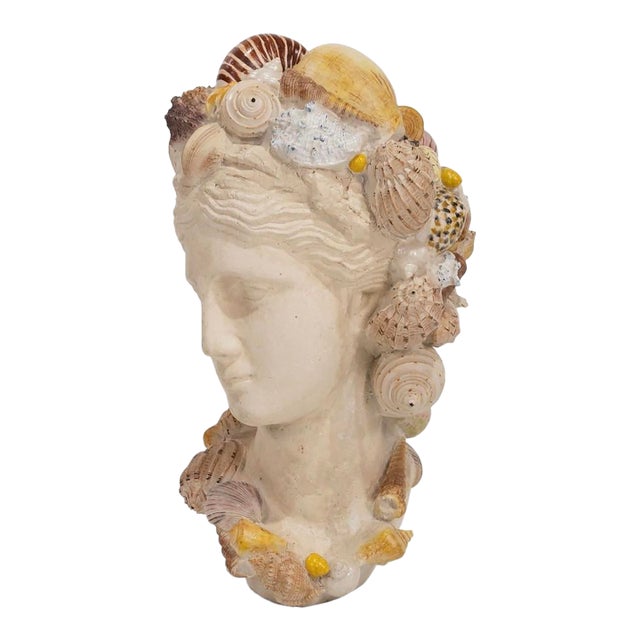 1970s Shell Encrusted Bust For Sale
