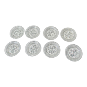 Set of 8 Glass Coasters Circa 1900