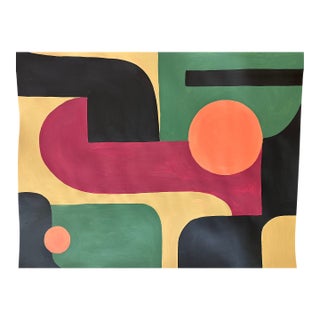 1970s Geometric Modern Painting - Unknown Artist For Sale