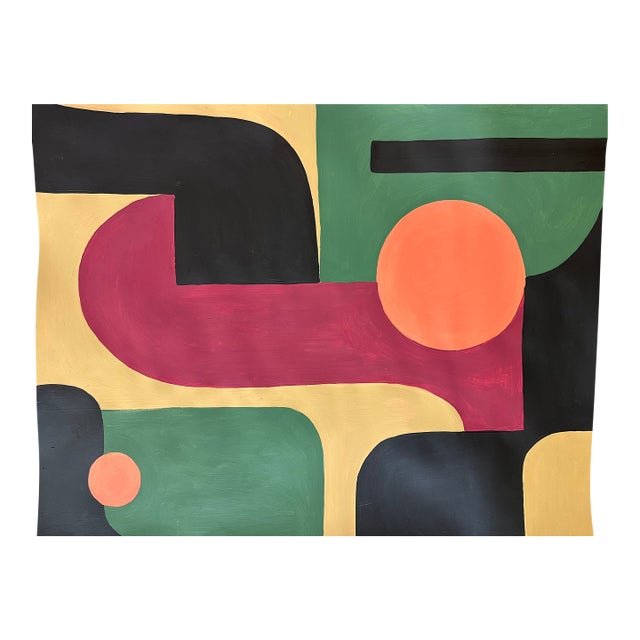 1970s Geometric Modern Painting - Unknown Artist For Sale