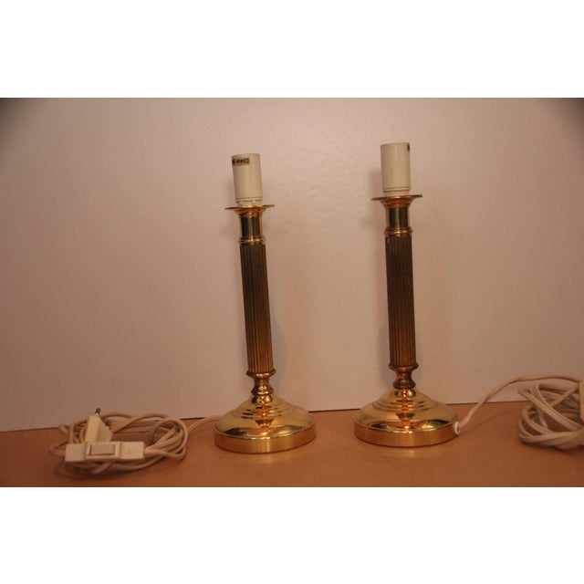 Pair of gold accent lamps Gold Table lamps Table light Elegant lamp Minimalist style Gold Desk lamp Living room Lighting...