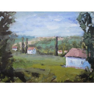 Quiet Places & Journeys — The Villa View (Original Impressionist Oil Landscape) For Sale