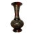 Vintage Etched Brass Vase With Floral Design Made in India For Sale