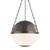 Transitional Mark D. Sikes 2 Light Sphere No. 2 Pendant, Large, Distressed Bronze For Sale - Image 3 of 3
